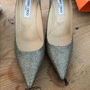 Jimmy choo silver heels